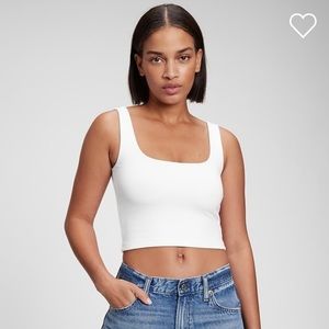Old Navy cropped tank top white